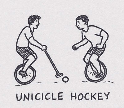 Deporte extraño número 6- Unicycle Hockey