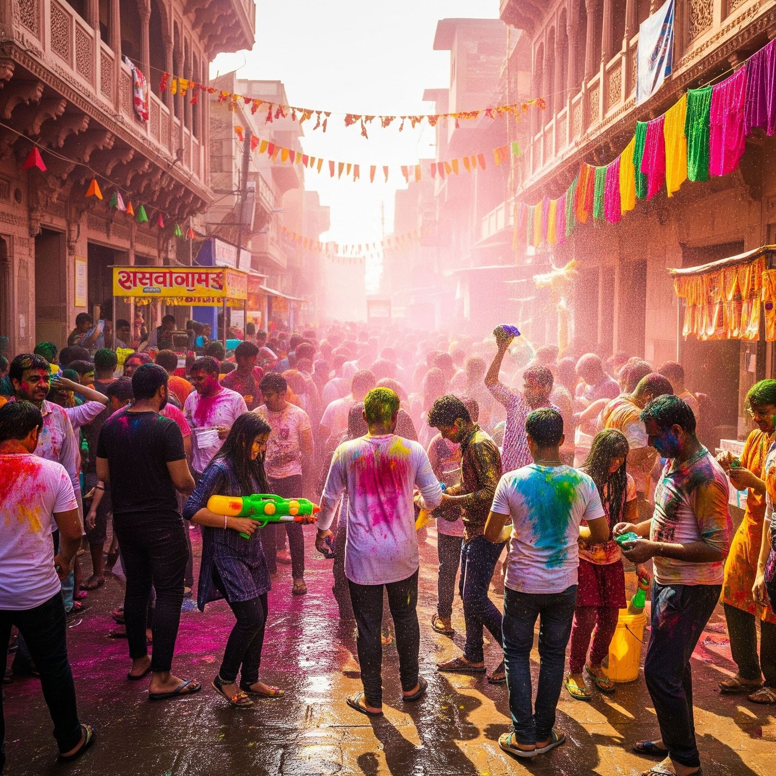 Hábitos culturais curiosos - Festival de Holi na Índia