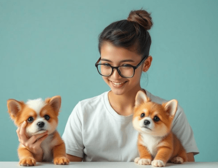 Persona que genera ingresos extra con mascotas