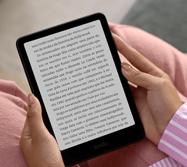 Aparelho Kindle, que auxilia na desintoxicação digital